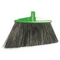 Angle Broom with Bristles Color: Green