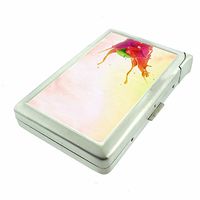 Apple Splash Em1 Hip Silver Cigarette Case With Built In Lighter 4.75" X 2.75" Id Holder Metal Wallet RFID Protection