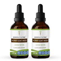 Secrets Of The Tribe Horny Goat Weed Alcohol Tincture (Liquid Drops) 669 mg Organic Horny Goat Weed (Epimedium Grandiflorum, Barrenwort) Dried Leaf (2x4 Fl Oz) Libido Support Supplement