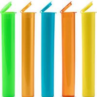 Beamer 120mm Airtight Squeeze Tubes - Smell-Proof, Waterproof, Travel-Friendly, Discreet - Preserve and Protect Your Products - Fits Cigarettes, Joints, Cones - 5 Count - Various Colors