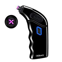OIIKURY Plasma Lighter Tesla Rechargeable Windproof Electric Lighter Dual Arc (Matte Black)
