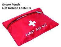 Jipemtra First Aid Fanny Pack First Aid Bag Red Travel Rescue Bag Empty Pouch First Responder Storage Compact Survival Medicine Bag Pocket Container for Car Home Ourdoors (Red 420D)