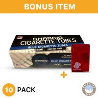 Shargio Filter Tubes 200 ct. Blue King (10pack) & Bonus case