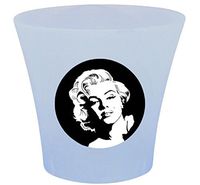 NEW! 3 Gallon Oval Shaped Wastebasket in a Blue Plastic Finish that Features Your Choice of a Novelty Theme Logo and a Free Trash Can Liner! (Monroe)