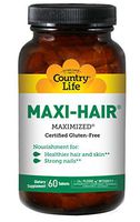Country Life Maxi Hair Time Release, 60-Tablet (Pack of 2)