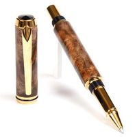 Baron Rollerball Pen - TN Gold - Gray & Black Maple Burl