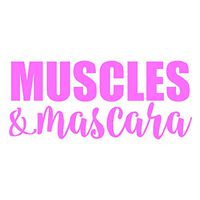 Muscles and Mascara Vinyl Decal Sticker | Cars Trucks Vans Walls Laptops Cups | Pink | 5.5 in | KCD875P