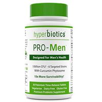 Hyperbiotics PRO-Men - Probiotics for Men with Curcumin Phytosome - Urinary and Prostate Support - 15x More Survivability Than Capsules - Non-GMO and Gluten Free Premium Vegan Probiotic Supplements