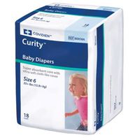 Covidien 80058A Curity Baby Diaper, Over 35 lb., XX-Large (Pack of 18)