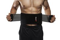 BraceUP Stabilizing Lumbar Lower Back Brace Support Belt Dual Adjustable Straps Breathable Mesh Panels (S/M)