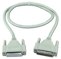 QVS 3ft DB25 Male to Female Fully-Wired Extension Cable for Parallel or Serial Applications