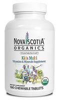 Nova Scotia Organics Kid's Multivitamins & Minerals (180 Chewable Tablets) Organic, Vegan and Plant-Based