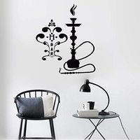 Teayz Wall Stickers Quotes Vinyl Art Room Mural Posters Hookah Bar Shisha Arabic Smoking Smoke