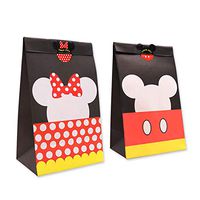Goodie Candy Treat Bags Birthday Mickey Minnie Inspired Party Favor Supplies Set of 24,with Thank You Stickers