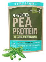 Nutrasumma Plant Based Fermented Pea Protein Powder, Unflavored and Unsweetened, 1.12lb - North American Sourced Peas - Non-GMO, Gluten & Soy Free, No Artificial Flavors or Colors, 20 Servings