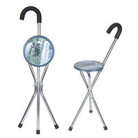 DKzyy Tripod Walking Stick and Seat Folding Lightweight Adjustable Height Non Slip Tripods Cane Elder Outdoor Hiking Climbing Crutch