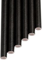 Aardvark Straws 61520099 Paper Drinking Straw, Unwrapped and Jumbo, 7.750" Long, Solid Jet Black (Pack of 4800)