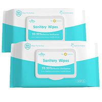 Alcohol Wipes (2 Pack, 100 Wipes), Large Wet Wipes(7.1" x 5.9"), 75% Rubbing Alcohol Wet Wipes for Hand Home House, Tourism, Hotel, Restaurant, Office, Car