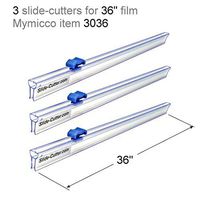 3 Slide Cutter Replacements for Your Commercial Kitchen 36” Plastic Food Wrap Box - 36” Long Rails - Direct to You from Our USA Warehouse - Mymicco Item 3036