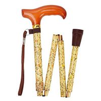 Crutches Folding Telescopic Old Man's Cane Wood Aluminum Non-Slip Cane Pattern Cane Auxual (Color : A, Size : 26cm)