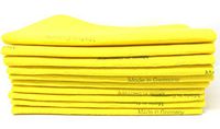 10 Pack EXTRA LARGE Original German Shammy Cloths Chamois Towels Super Absorbent For Pets, Parenting Tool Cleaning For Home And Commercial Use WHOLESALE BULK (Yellow)