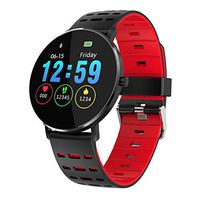 L6 Smart Watch Waterproof Android Smart Watch Fitness Tracker Wristband Heart Rate Swimming All-Day Heart Rate and Activity Tracking, Sleep Monitoring, GPS, Ultra-Long Battery Life, Bluetooth (Red)