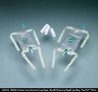 57150432BX - Dispoz-a-Bag Leg Bag with Flip-Flo Valve, 32 oz. (4 leg bags 1 pair fabric leg straps)