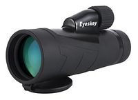 Tmouse One Hand Focus 12X50 High Powered Monocular for Watching, Waterproof, Fogproof-Black