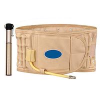 ZSZBACE Back Brace Physio Decompression Back Support Belt Back Pain Relief Lower Lumbar Support Back Massage One Size for Lower Back Pain (Beige)