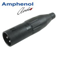 Amphenol AC3MCP XLR Male Cable Connector, Jaws Clamp, Thermoplastic Shell
