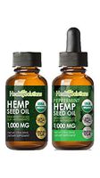 Organic Hemp Seed Oil Dietary Supplement - 1000mg - Combo Pack - Peppermint & Natural Flavors