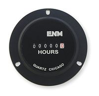 Hour Meter, Electrical, 3-Hole, Flange