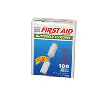 AM WHT CRS MP60233 American White Cross Medium and Large Butterfly Wound Closures, 3/8" x 1 13/16", Flesh (Pack of 100)