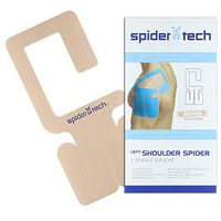 Spidertech Left Shoulder Spider Pre-Cut [Beige]. Water-Resistant, Latex-Free and Easy to use. Preferred by Athletes. Reduce Pain and Inflammation, Help re-Train Muscles, Enhanced Performance.