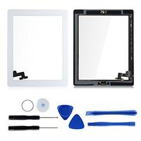 White Touch Screen Digitizer for Ipad 2 Screen Replacement Assembled - Includes Home Button Camera Holder and Preinstalled Adhesive by LifeDecor