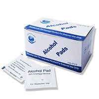 200 Counts Alcohol Wipes Alcohol Prep Pads Disposable Alcohol Prep Wipes Individual Package Portable Cleanser Cloth for Nail Art Cell Phone Dinnerware