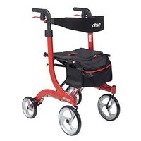 Nitro Euro Style Tall Walker Rollator in Red