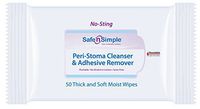 Safe n' Simple Peri-Stoma and Adhesive Remover Wipes, No Sting Wipes, Travel-Size, 0.4 Ounce