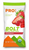 PROBAR - Bolt Organic Energy Chews, Strawberry, Non-GMO, Gluten-Free, USDA Certified Organic, Healthy, Natural Energy, Fast Fuel Gummies with Vitamins B & C (12 Count)