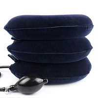 Glumlly Neck Pump Traction with Good Air Tightness,Inflatable Traction Pillow Flocking Fabric,Air Neck Therapy Detachable Inflatable Ball- Effective Neck Pain Remedy at Home,A