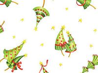 Christmas Cellophane Gift Wrap - 40" x 100' - Dancing Trees