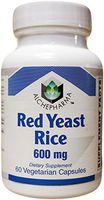 AlchePharma Red Yeast Rice W/Coq10 Nac &Milk Thistle, Veg Caps.