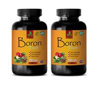 Testosterone Booster and Strength - Brain and Memory Vitamins - Boron Triple Dietary Supplement - Boron Complex 3mg - 2 Bottles 400 Capsules