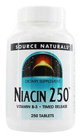 Niacin 250mg Timed Release Source Naturals, Inc. 250 Tabs