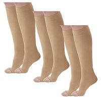 Ames Walker AW Style 322 Anti Embolism 18 mmHg OT Knee Highs (3 Pack) XXL Beige