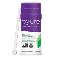 Pyure Organic Stevia Sweetener Extract Powder- 100% Stevia Leaf Extract, No Fillers, 300x Sweeter Than Sugar, 1,000 Servings, 0.9 Ounce