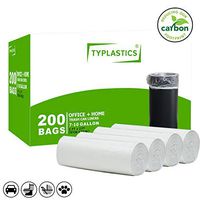 TYPLASTICS Trash Can Liner Bags - 7-10 Gallon / 25-30 Liter - Multipurpose for Home Office Bathroom Wastebasket Can Liner - Commercial and Home Use 24" X 24" (Natural, 200 Count)