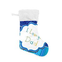 Personalized Christmas Stocking Father's Day Pattern Background Santa Xmas Tree Decor Socks Gift Kids Fireplace/Restaurant/Hotel/Club/bar