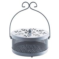 Xigeapg Tray Fire Sandalwood Storage Ember Holder Safe Heat Resistant Large Iron Art Garden Home Coil Box Hanging