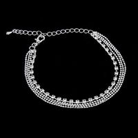 Boho Rhinestone Bead Foot Chain Anklet Ankle Bracelet Wedding Jewelry-Silver Girls Beach Anklets Womans Best Elegant Colorful Fashion Design For gift Cheap
